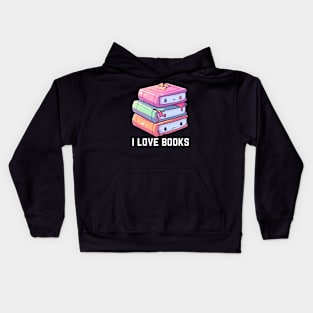 Kawaii Books Kids Hoodie